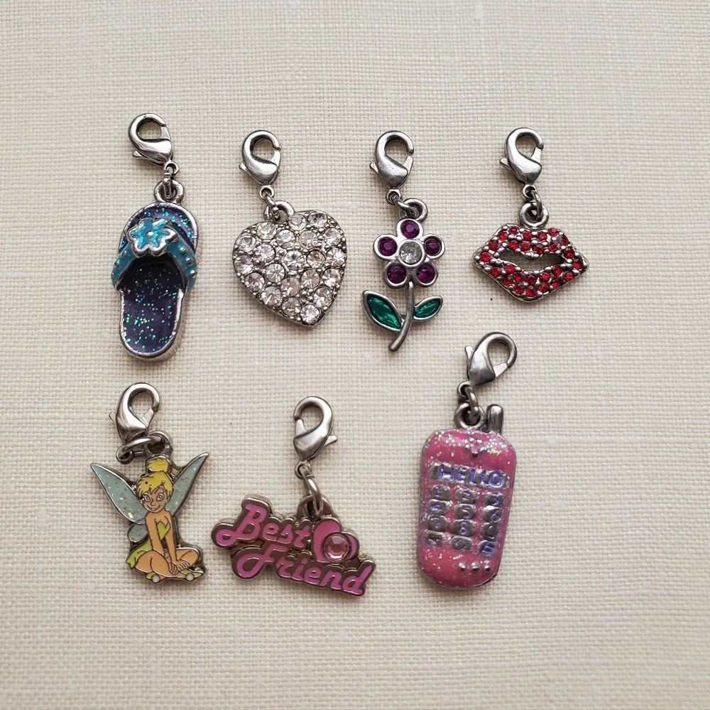 Disney Charm Bracelet & Pink Mickey Mouse Necklace